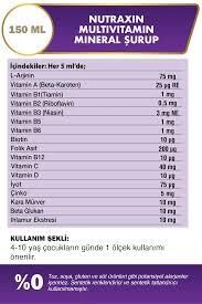 Nutraxin Kids Multivitamin Mineral Şurup 150 ml