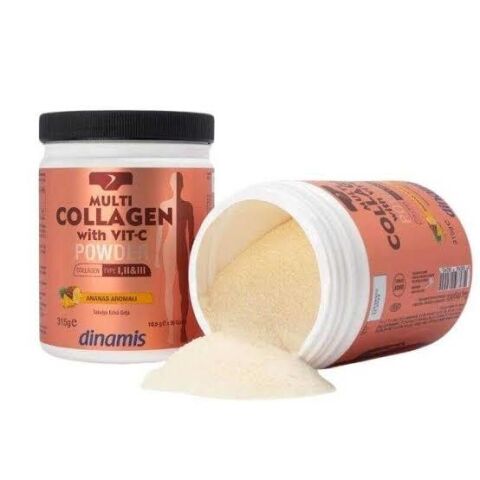 Dinamis Multi Collagen with Vit C Toz Ananas Aromalı 315 gr