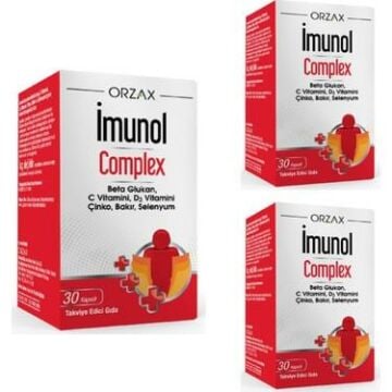 Orzax İmunol Complex 30 Kapsül 3 Kutu