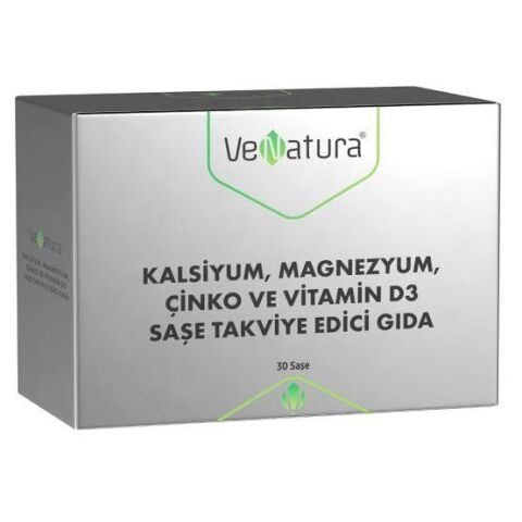 Venatura Kalsiyum Magnezyum Çinko ve Vitamin D3 30 Saşe