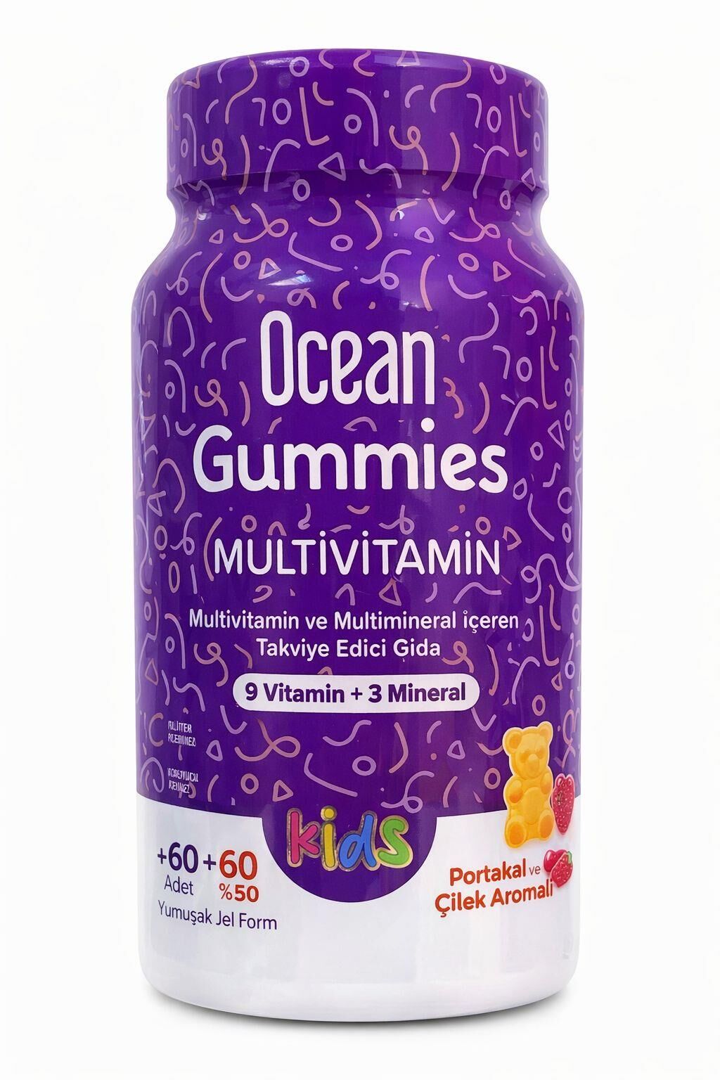 Ocean Gummies Multivitamin Kids 60+60 Çiğnenebilir Jel Form