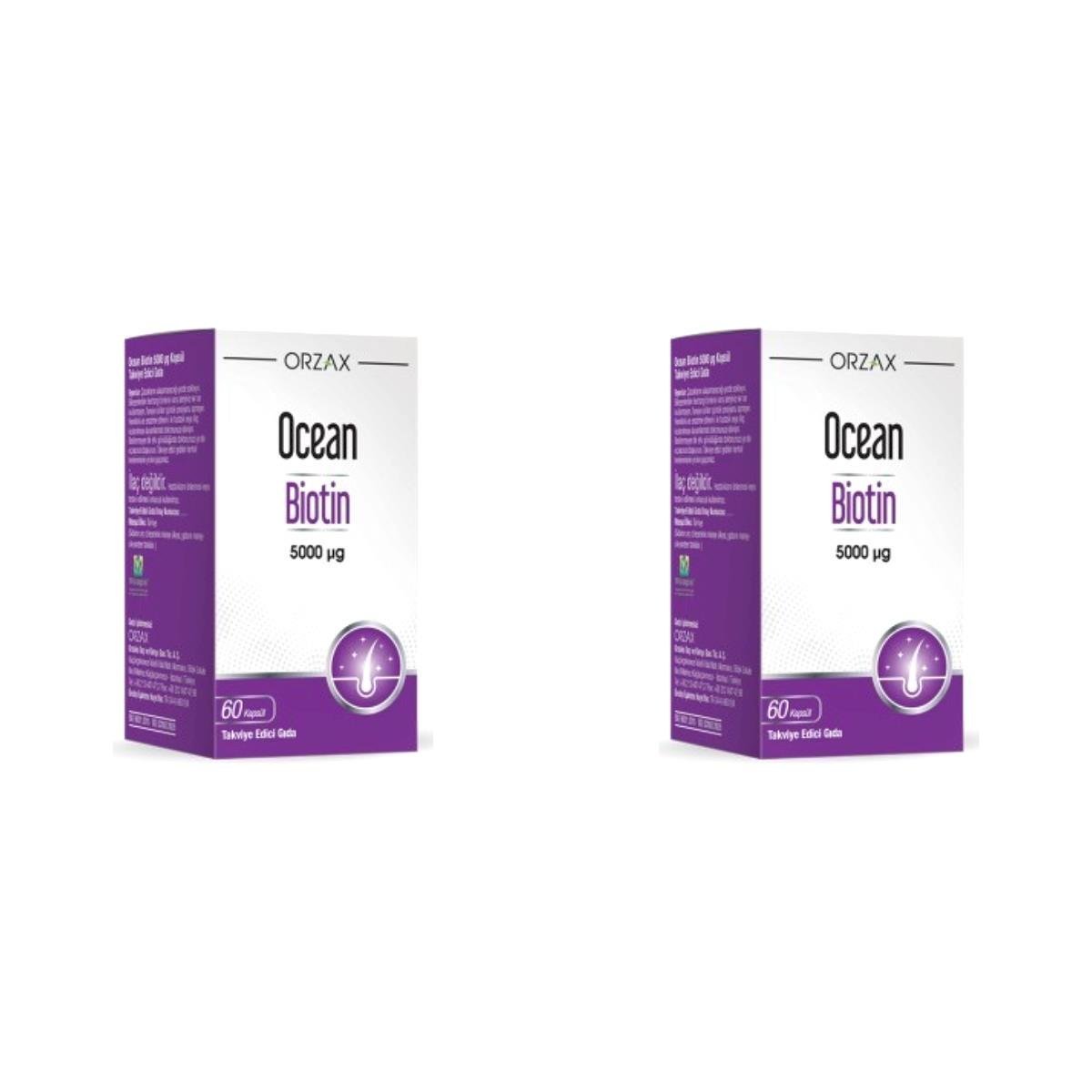Ocean Biotin 5000 mcg 60 Kapsül 2 Kutu