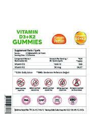 Validus Vitamin D3 1000 Iu K2 50 mcg 60 Gummies