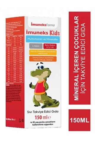 Imuneks Kids Multivitamin ve Mineraller Takviye Edici Gıda 150 ml