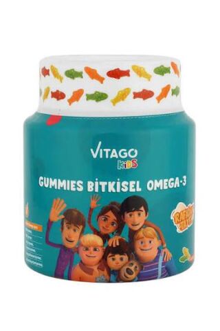 Vitago Kids Gummies Bitkisel Omega-3 İçeren Çiğnenebilir Form 60 Adet