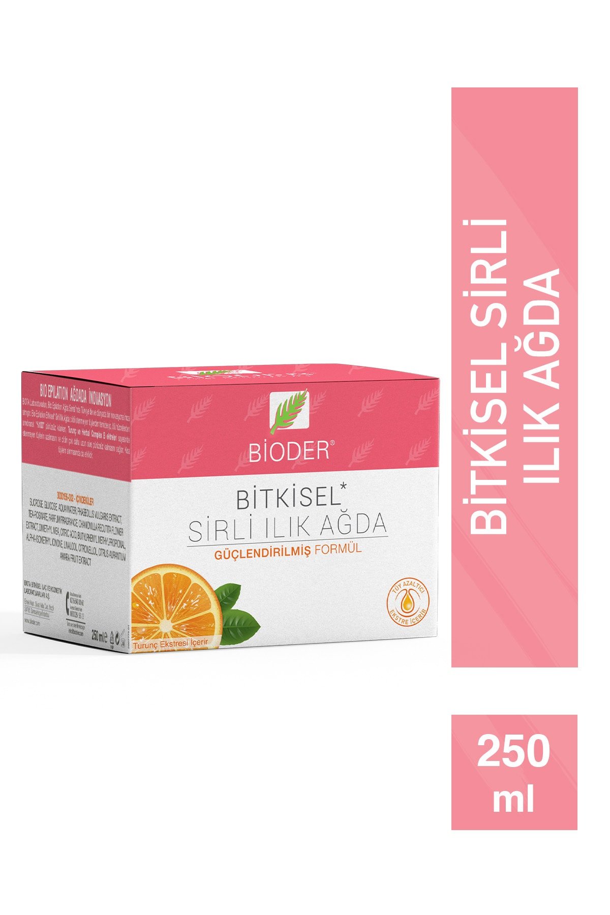 Bioder Bio Epilation Sirli Ilık Ağda Tüy Azaltıcı Turunç Ekstreli 250 ml