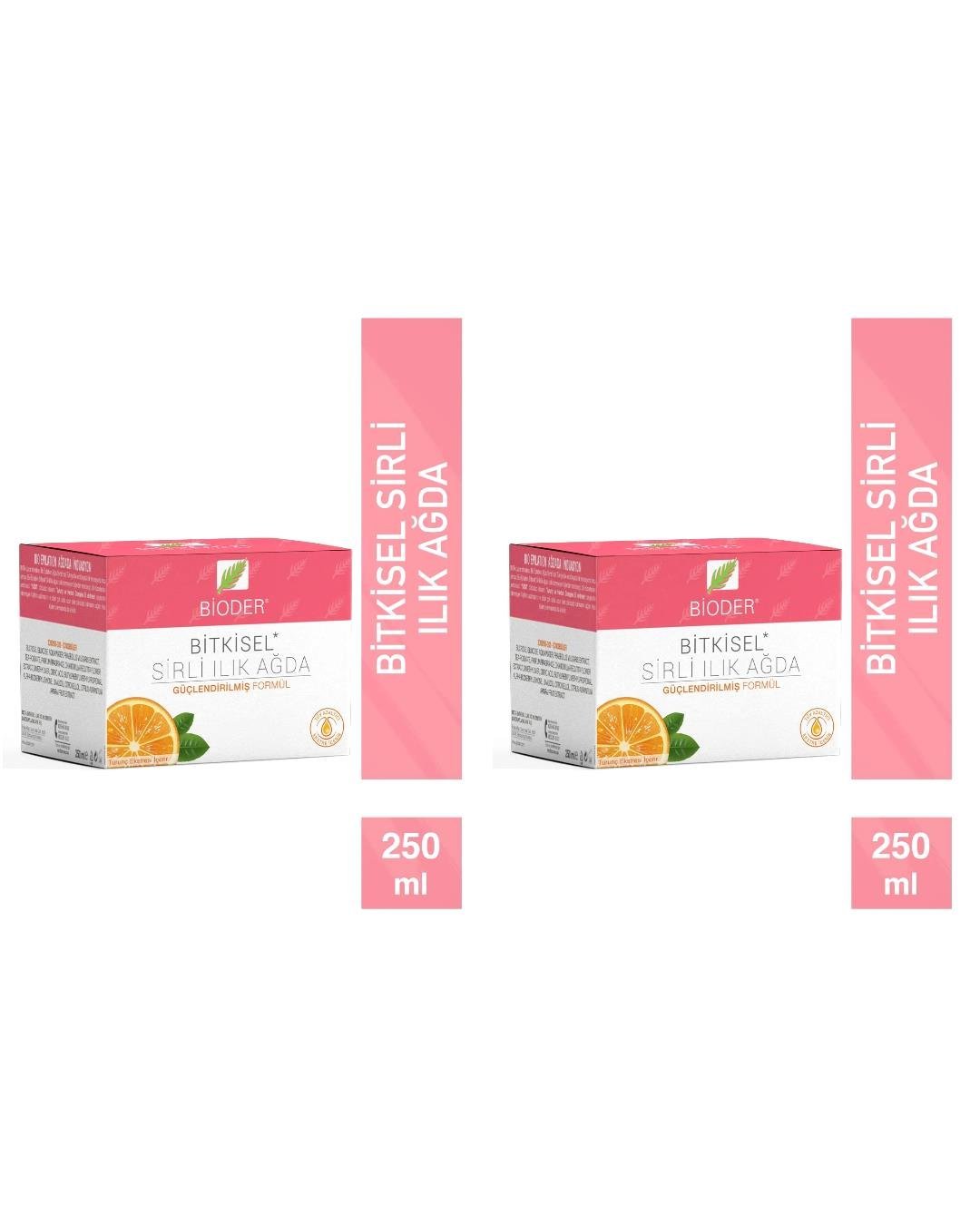 Bioder Bio Epilation Sirli Ilık Ağda Tüy Azaltıcı Turunç Ekstreli 250 ml 2 Kutu