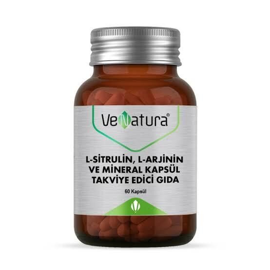 Venatura L-Sitrulin, L-Arjinin ve Mineral 60 Kapsül