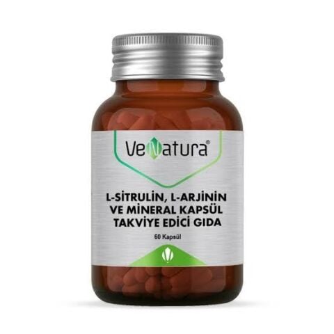 Venatura L-Sitrulin, L-Arjinin ve Mineral 60 Kapsül
