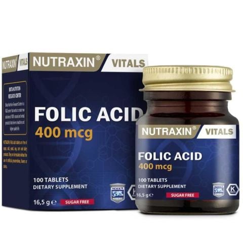 Nutraxin Folic Acid 400 mcg 100 Tablet